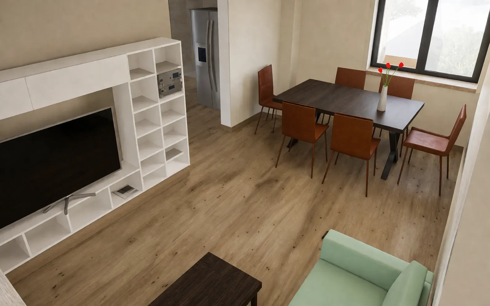 Progetto coordinato degli spazi interni.